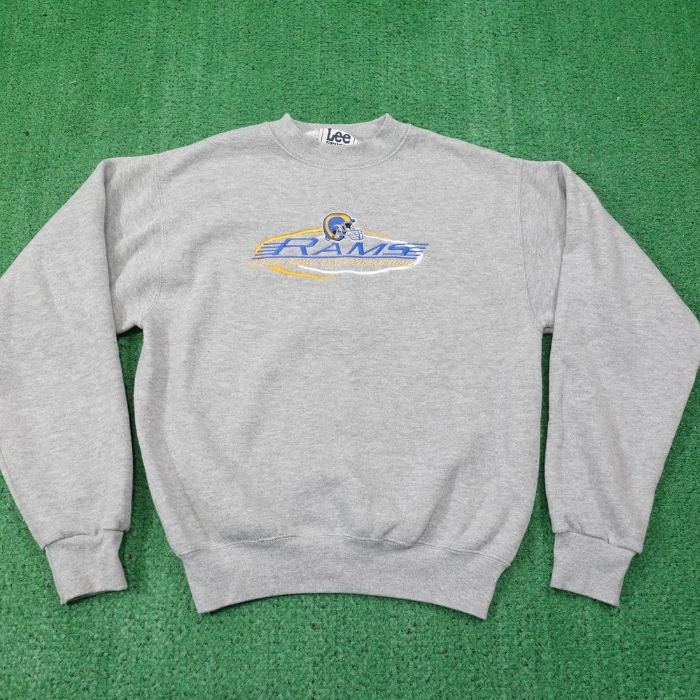 Vintage‎ St. Louis Rams Super Bowl Champions Sweatshirt Boys L Gray Lee Sport